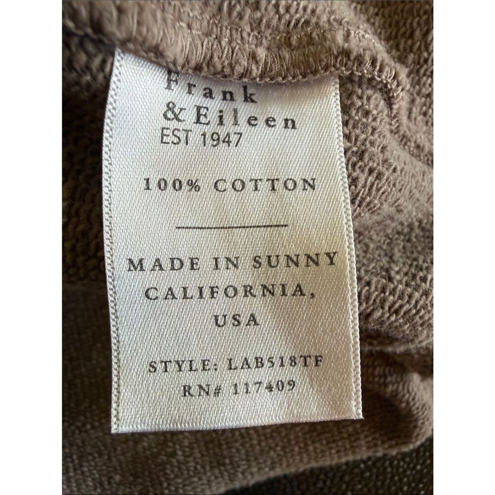 Frank & Eileen Effie Taupe Funnel neck Sweatshirt Cotton size XS NEW - Picture 7 of 11